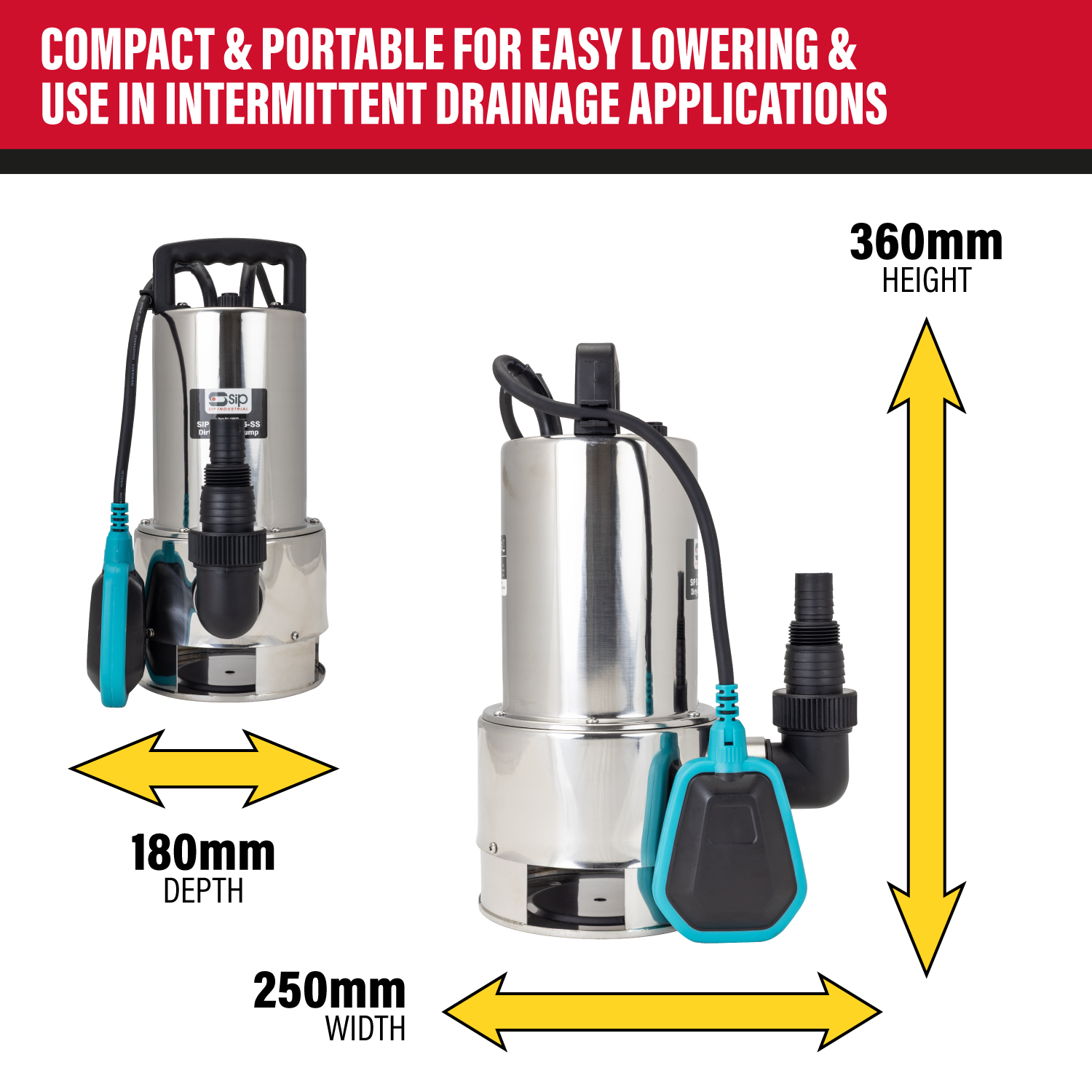 SIP SUB 3075-SS Heavy-Duty Submersible Dirty Water Pump - Image 5