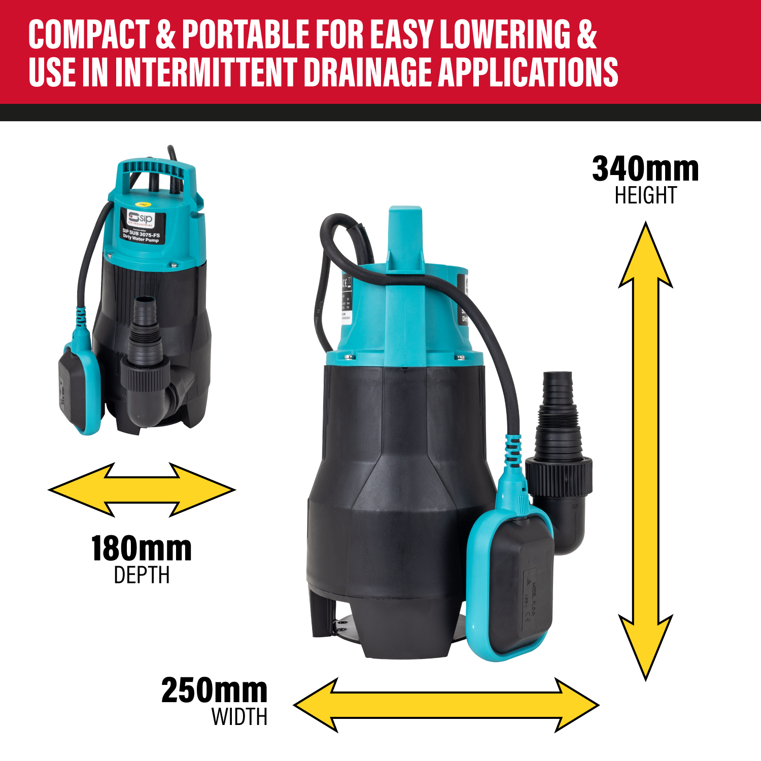 SIP SUB 3075 Submersible Dirty Water Pump - Image 5