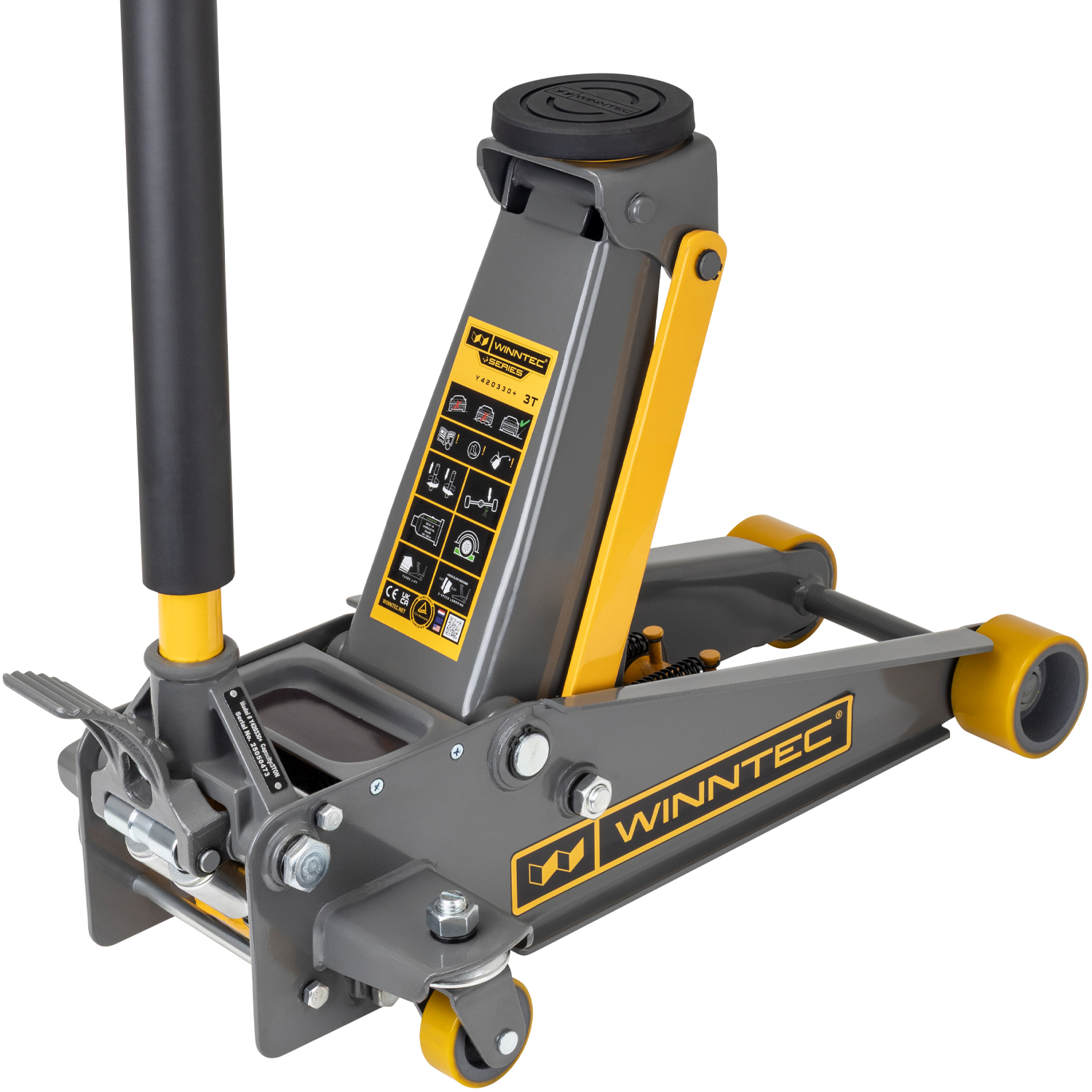 WINNTEC® +SERIES 3 Ton Turbo Lifter Trolley Jack - Image 6