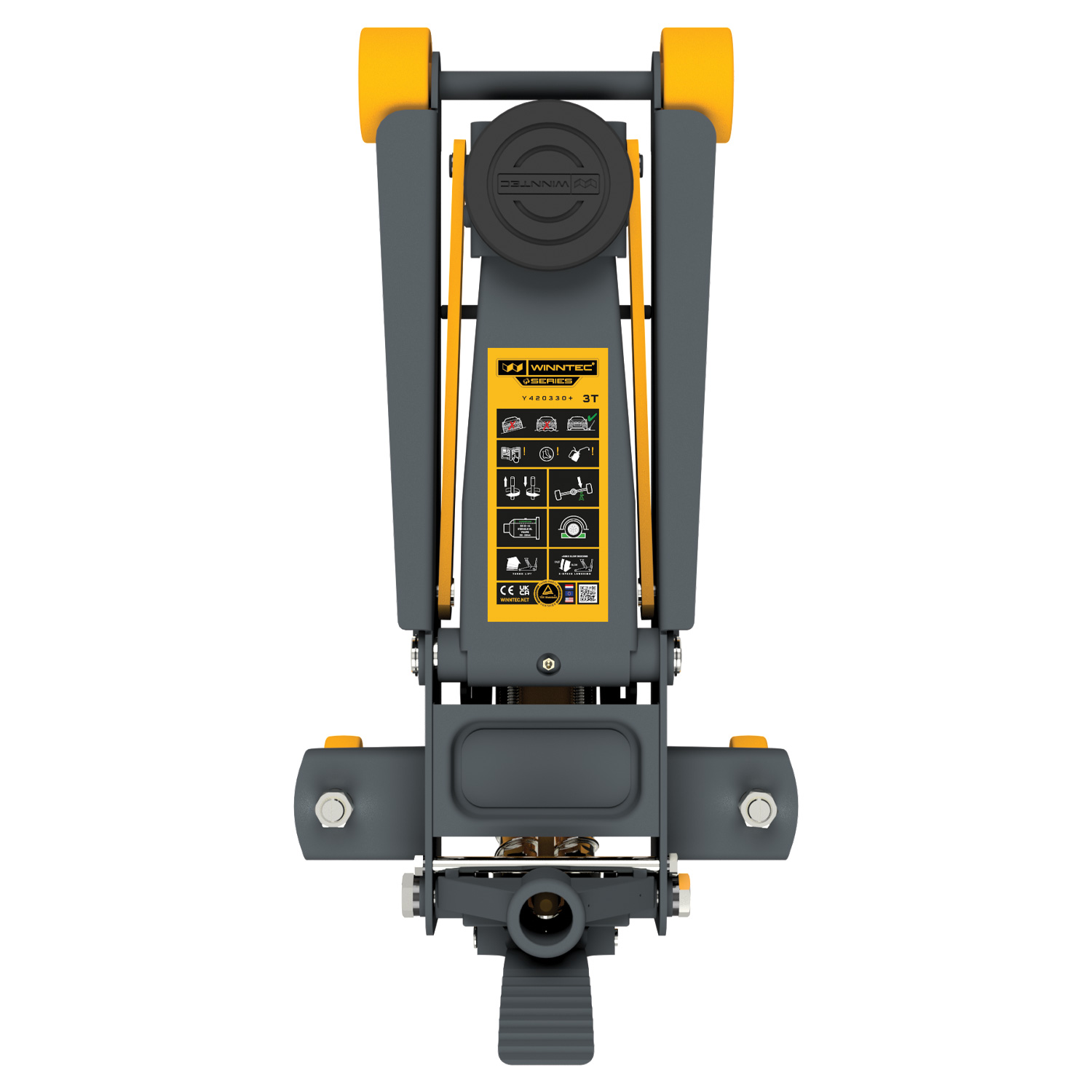 WINNTEC® +SERIES 3 Ton Turbo Lifter Trolley Jack - Image 7