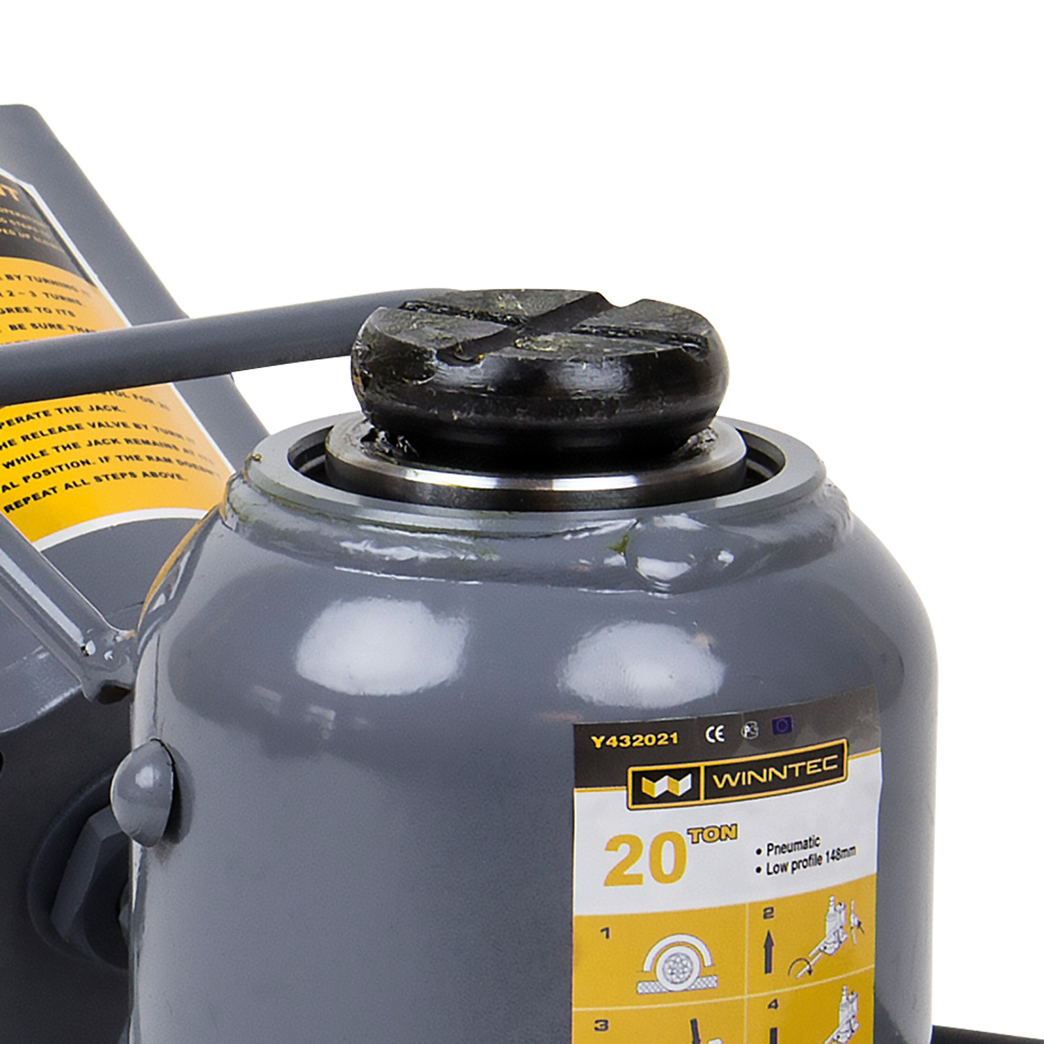 WINNTEC® 20 TON Low-Profile Air Bottle Jack - Image 2