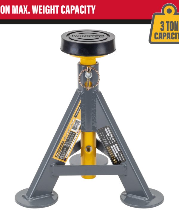 Alternative view of WINNTEC® 3 Ton Low-Profile Pin Jack Stands